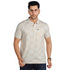 Chequed Polo T-shirt in Beige