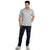 Chequed Polo T-shirt in Light Grey