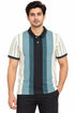 Cotton Vertical Stripped Blue Polo