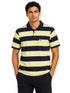 Green & Navy Men`s Striped Polo
