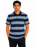 Blue & Navy Men`s Striped Polo