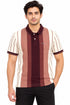 Cotton Vertical Stripped Maroon Polo