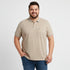Basic Plus Size Polo Tee in Beige