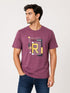 Printed Tee In Burgandy