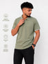Fancy Zipped Polo In Pastel Green