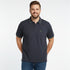 Basic Plus Size Polo Tee in Black Melange