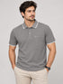 Waffle Knit Grey Polo