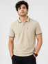 Pure Cotton Polo In Beige