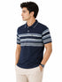 Navy Stripped Polo Tee