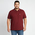 Basic Plus Size Polo Tee in Red