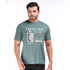 Printed Tee in Sea Green