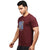 Printed Tee in Dark Red