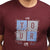 Printed Tee in Dark Red
