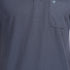 Structured Fabric Melange Polo in Greyish Blue