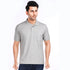 Structured Fabric Melange Polo in Grey