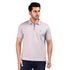 Fancy Knit Zipped Polo In Purple