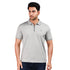 Fancy Knit Zipped Polo In Blue