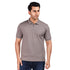 Fancy Knit Zipped Polo In Brown