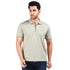 Fancy Knit Zipped Polo In Green