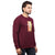 Printed Sweatshirt in Maroon