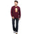Printed Sweatshirt in Maroon