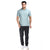 Zipped Polo in Blue