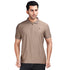 Zipped Polo in Beige