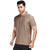 Zipped Polo in Beige
