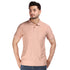 Fancy Knit Peach Polo