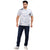 Printed Structured Blue Polo
