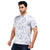 Printed Structured Blue Polo