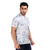 Printed Structured Blue Polo