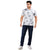 Printed Structured Blue T-shirt