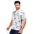 Printed Structured Blue T-shirt