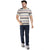 Printed Polo in Brown Stripes