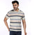 Printed Polo in Brown Stripes