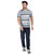 Printed Polo in Blue Stripes