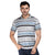 Printed Polo in Blue Stripes