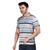 Printed Polo in Blue Stripes