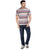 Printed Polo in Pink Stripes