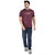 Printed Tee in Maroon