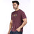 Printed Tee in Maroon