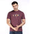 Printed Tee in Maroon