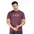 Printed Tee in Maroon