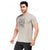 Printed Round Neck Tee in Beige