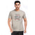 Printed Round Neck Tee in Beige