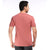 Printed Round Neck tee in Crimson