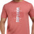 Printed Round Neck tee in Crimson