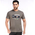 Printed Round Neck Tee in Mouse