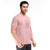 Printed Round Neck Tee in Pink